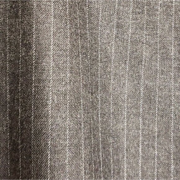 Talbots Petite Womens Heritage Grey Pinstripe Wool Blend Pants 6P - Picture 5 of 7